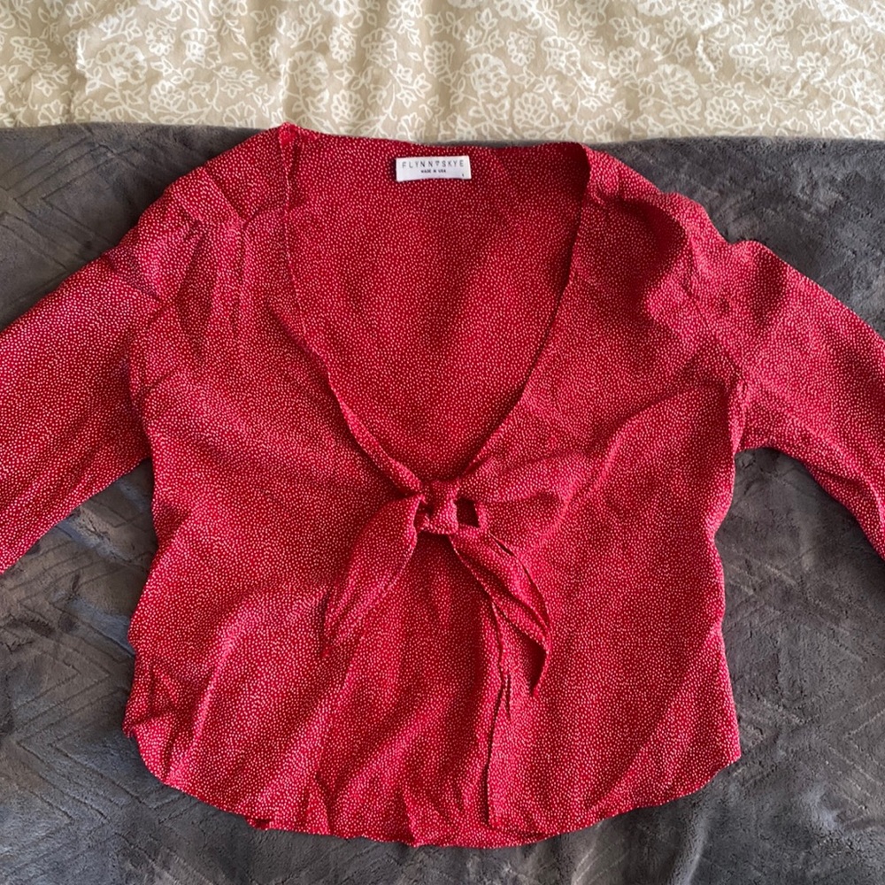 Front tie crop top